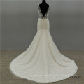 open back plain satin sleeve simple cut weeding gown wedding dress bridal